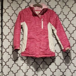 Girls fur-lined hooded winter coat